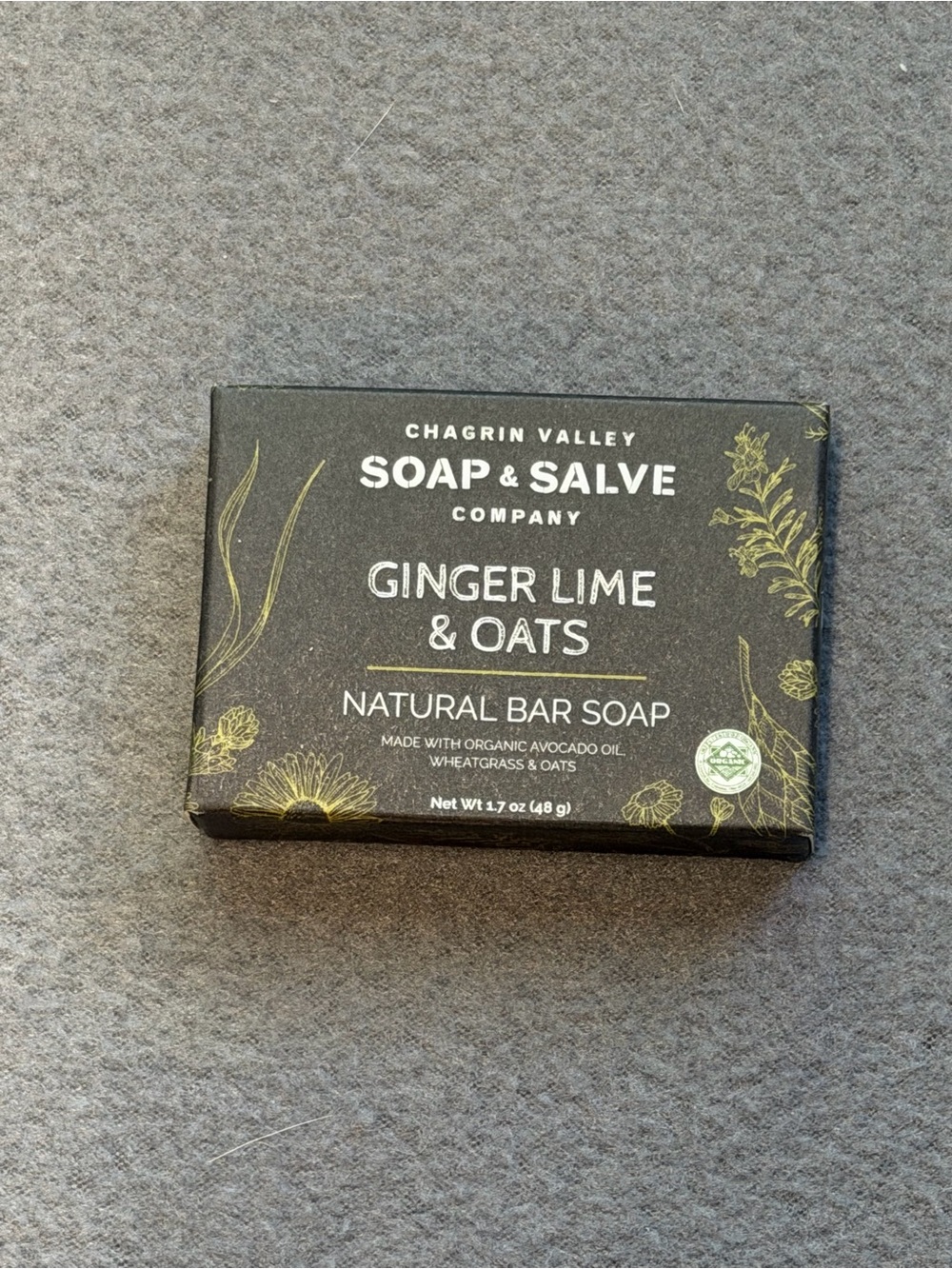 Ginger Lime & Oats Natural Bar Soap - Black